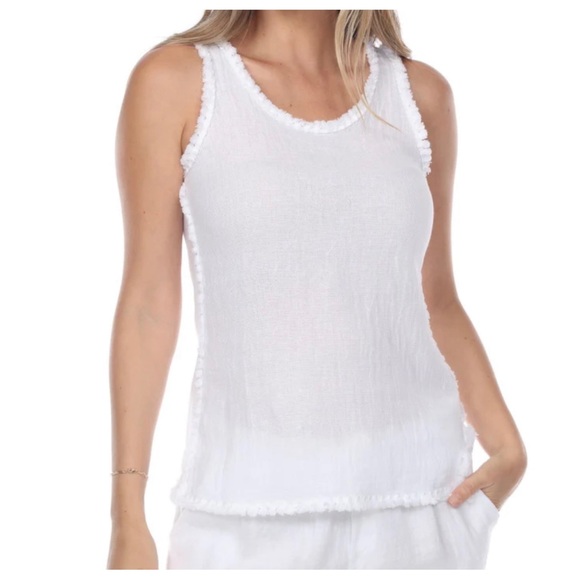 38 Chic tassel fringe trim tank top - Picture 4 of 5